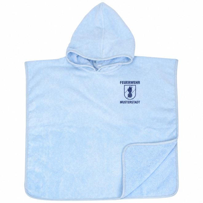 Baby Poncho mit Feuerwehrstick