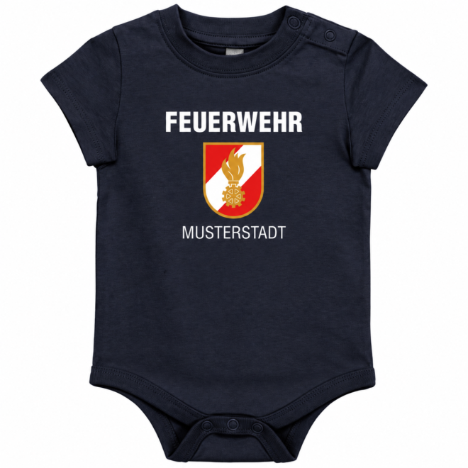 Baby Body kurzarm mit Feuerwehrdesign