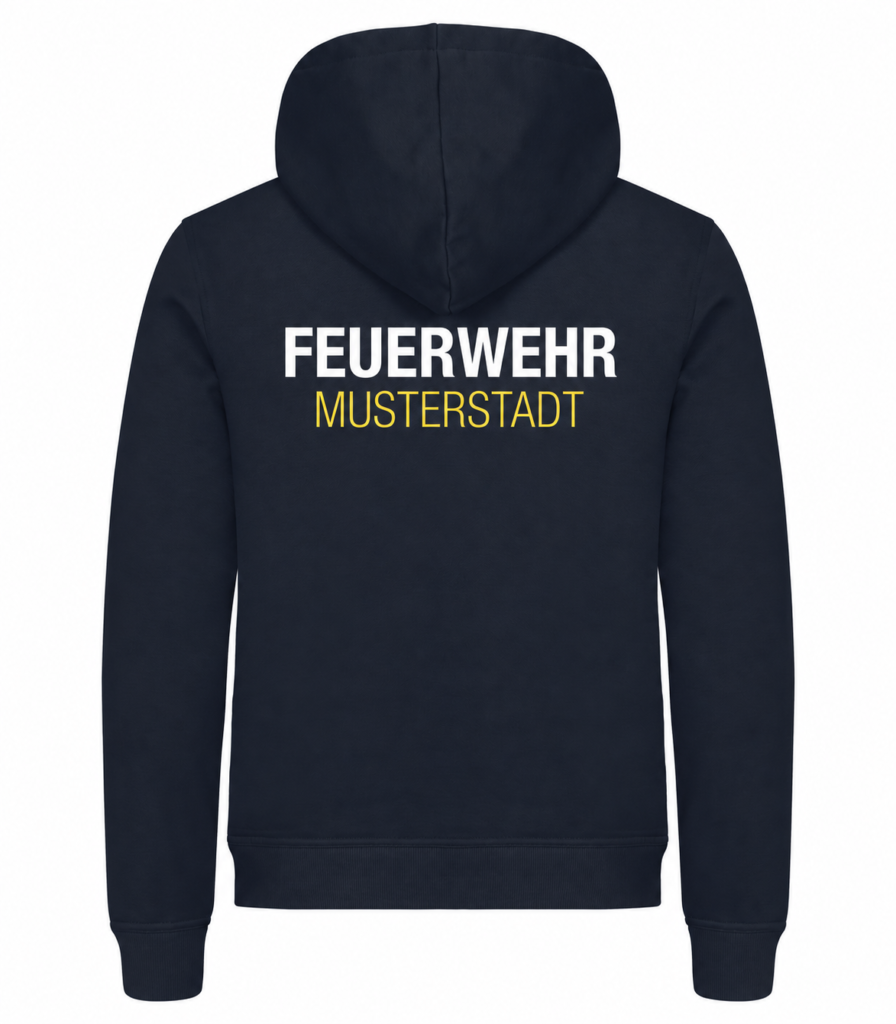 Clique Miami Hoody 0201031 unisex – Dark Navy 580 mit bestehendem Vereins- oder Feuerwehrdesign