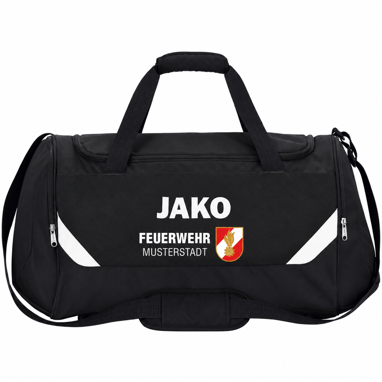 JAKO 1924 Iconic – Black 800, size L mit bestehendem Vereins- oder Feuerwehrdesign